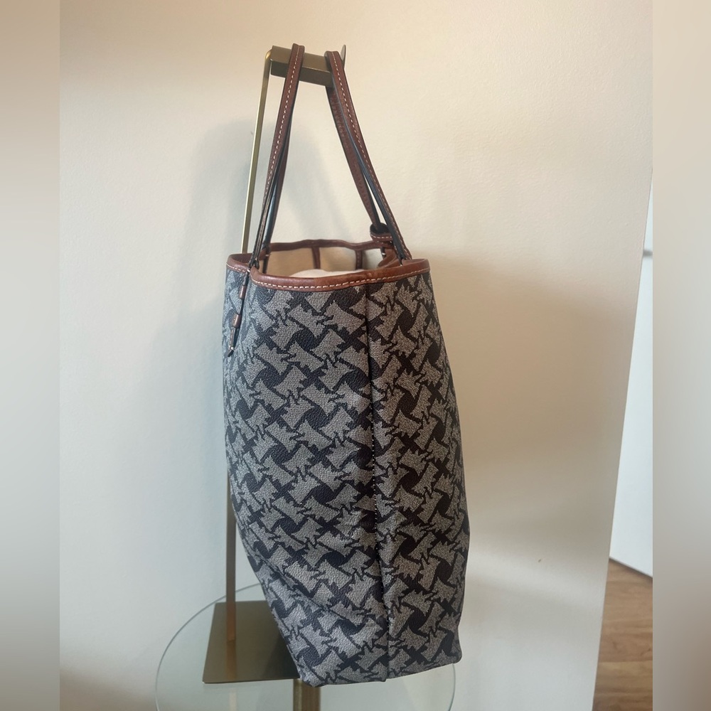 Juicy Couture Brown Monogram Stripe Tote - 17in x 14in x 6in - Picture 3 of 12